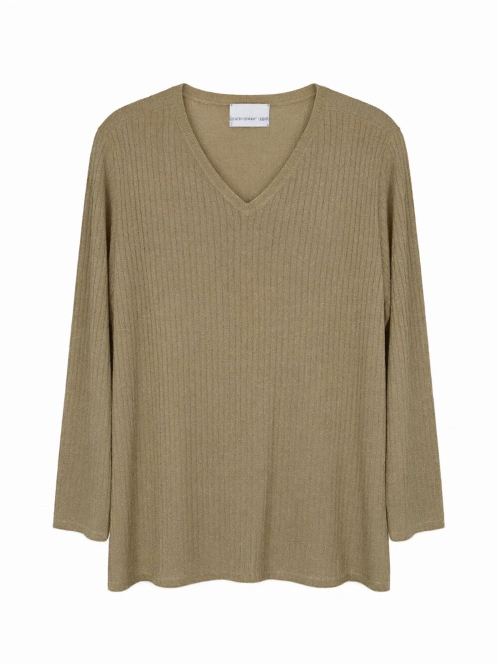 Susan Graver V-Neck Sweater Women 2X Gold